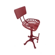 Carolina Classics August Tractor Seat Stool with Back in Red