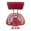 Carolina Classics August Tractor Seat Stool with Back in Red