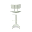 Carolina Classics August Tractor Seat Stool with Back in White