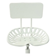 Carolina Classics August Tractor Seat Stool with Back in White
