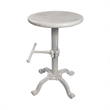 Carolina Classics Justin Adjustable Stool in Whitewash