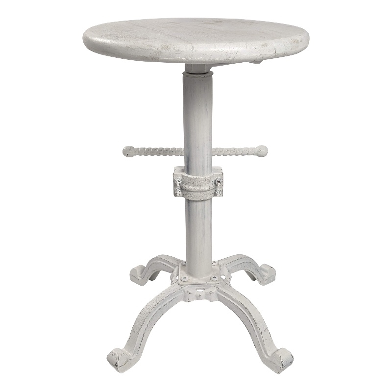 Carolina Classics Justin Adjustable Stool in Whitewash