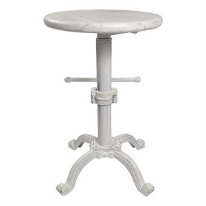 Carolina Classics Justin Adjustable Stool in Whitewash