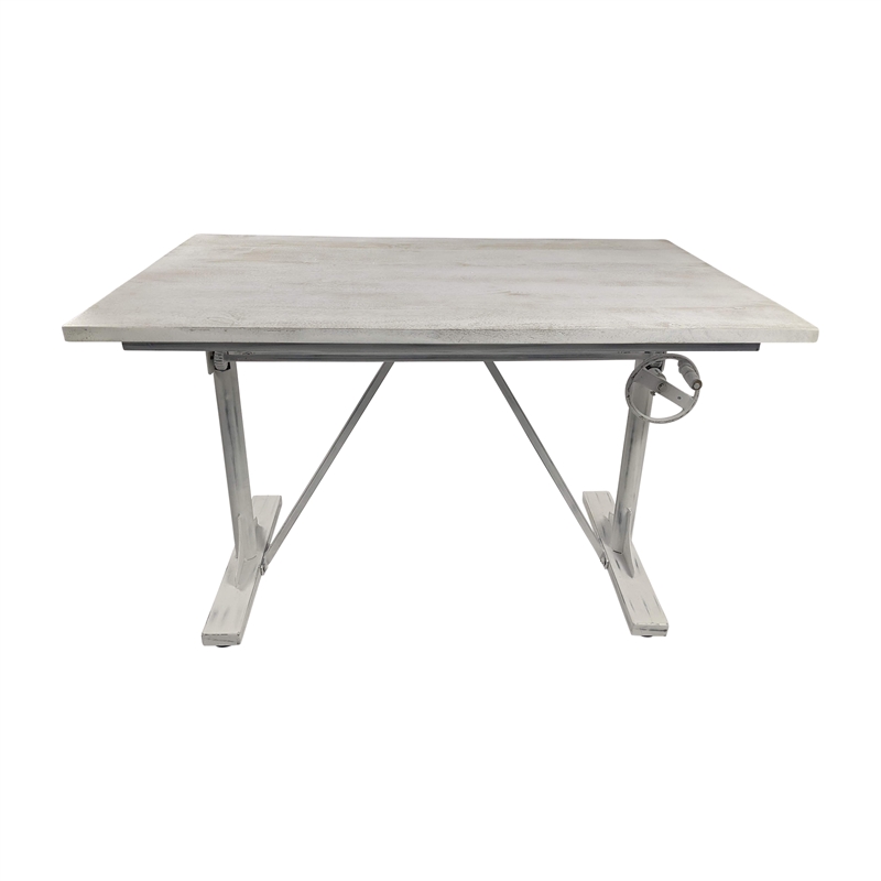 Carolina Classics Brio Sit or Stand Adjustable Desk in Whitewash