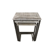 Carolina Classics Addison Nesting Table Set in Natural Driftwood/Aged Iron