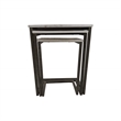 Carolina Classics Addison Nesting Table Set in Natural Driftwood/Aged Iron