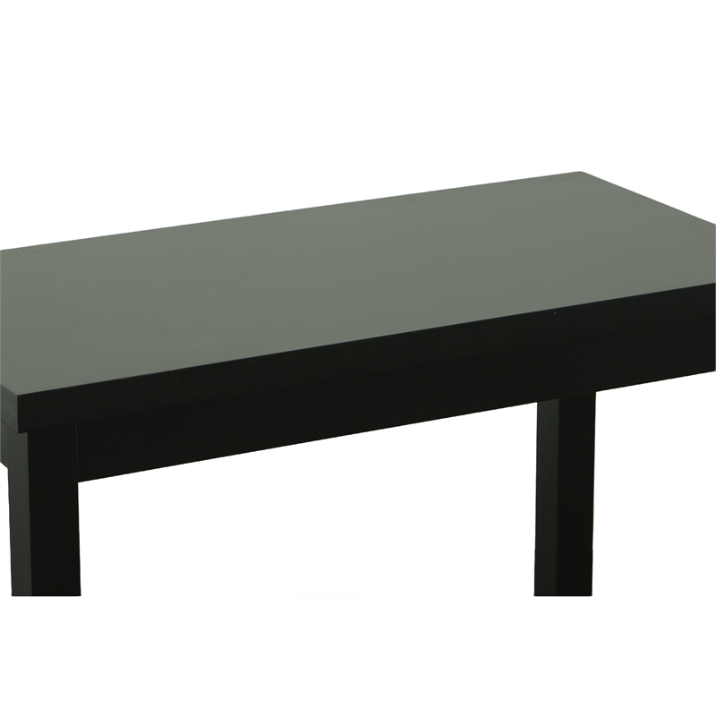 Carolina Classics Waverly Wood Bar Table with Rectangle Top in Antique Black