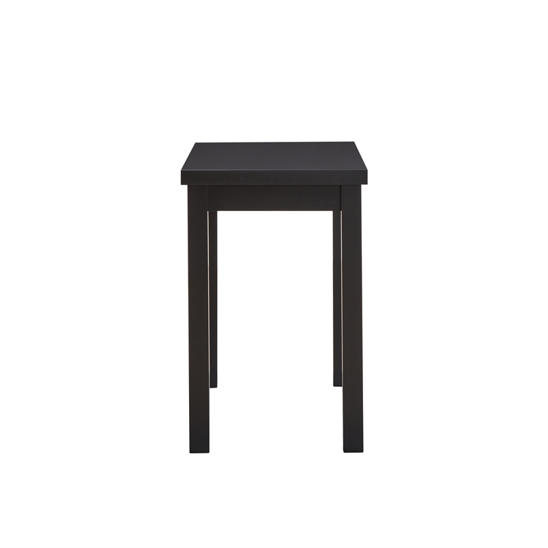 Carolina Classics Waverly Wood Bar Table with Rectangle Top in Antique Black