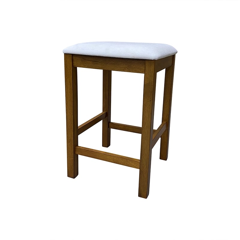 Carolina Classics  Set of 2 Tristan Backless Counter Stool in Oak and White