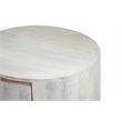 Carolina Classics Christa 2-Drawer Round Wood Coffee Table in Whitewash
