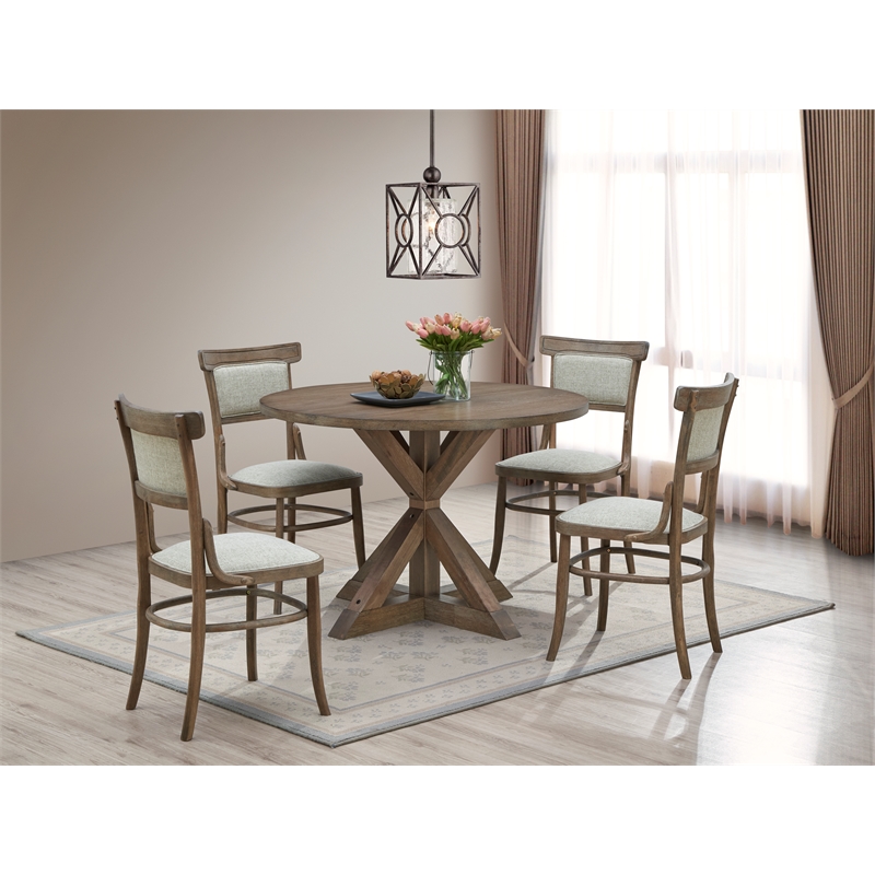 Carolina Classics Diana Wood Dining Table with Trestle Base in Vintage Walnut