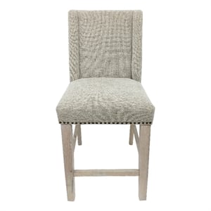 Carolina Classics Laurant 24.5&quot Wood & Polyester Stool in Beige Fawn (Set of 2)