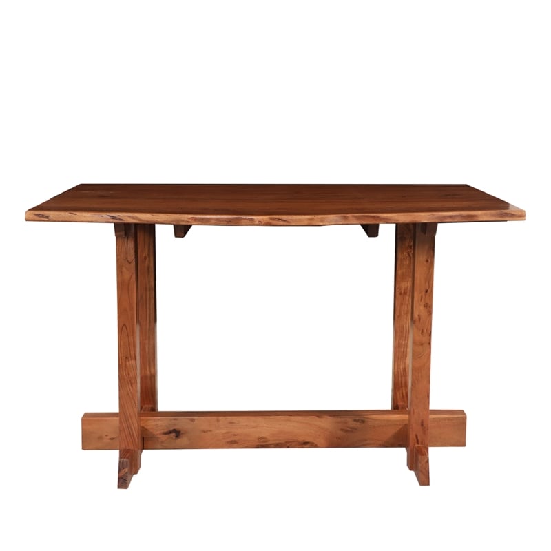 Carolina Classics Acacia Wood Dining Table in Honey Gold Brown