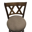 Sussex Deluxe Swivel Barstool - Set of 2 - Rustic - Brown Upholstery