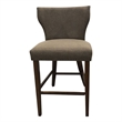 Bianca Upholstered Barstool - Set of 2 - Rustic - Brown Upholstery