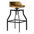 Marais Adjustable Barstool - Harvest Oak/Black