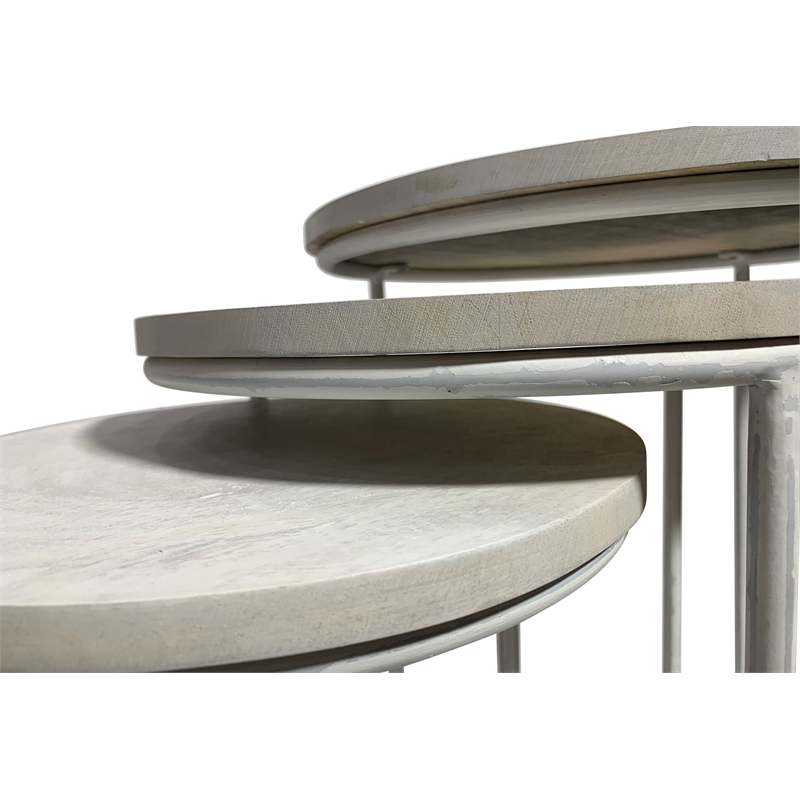 Mackintosh Round Nesting Tables - Whitewash