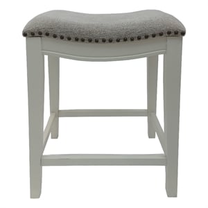 Sawyer 25&quot Saddle Counter Stool - Set of 2 - Missouri White