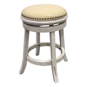Bennet Upholstered Swivel Barstool - Set of 2 - Sand - Cream Upholstery