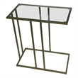 Serena End Table - Clear Glass - Antique Gold