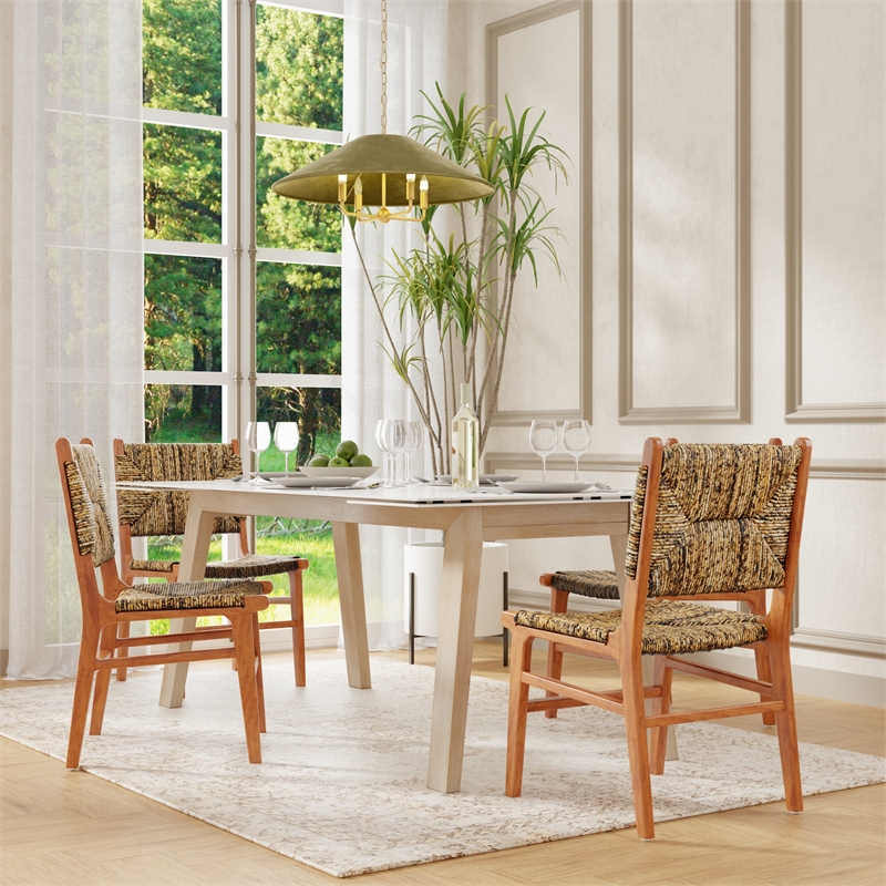 Banana Weave Dining Chair - Set of 2 - Caramel
