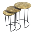 Mackintosh Round Nesting Tables - Natural Inlay/Black
