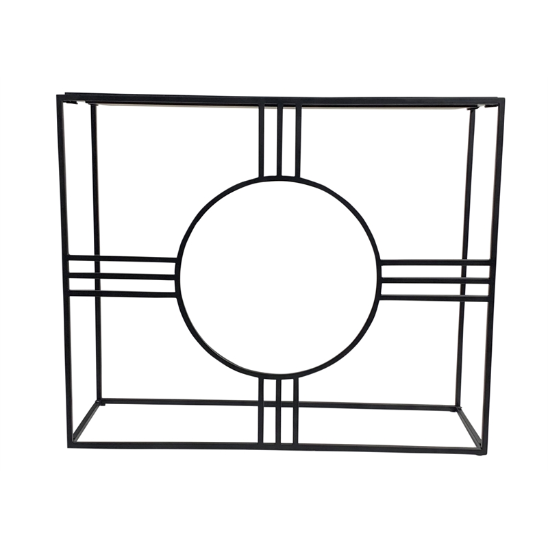 Marshall Console Table - Black Marble - Black