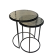 Serena Nesting Tables - Recycled Glass - Antique Gold