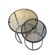 Serena Nesting Tables - Recycled Glass - Antique Gold