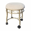 Victorian Vanity Stool - Silver