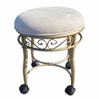 Victorian Vanity Stool - Silver