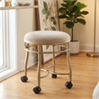 Victorian Vanity Stool - Silver