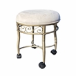 Victorian Vanity Stool - Silver
