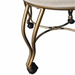 Victorian Vanity Stool with Back - Bronze