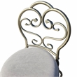 Victorian Vanity Stool with Back - Silver