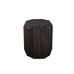 Carolina Cascade Falls 22&quotx26&quot Geo Design Octagonal Side Table in Java