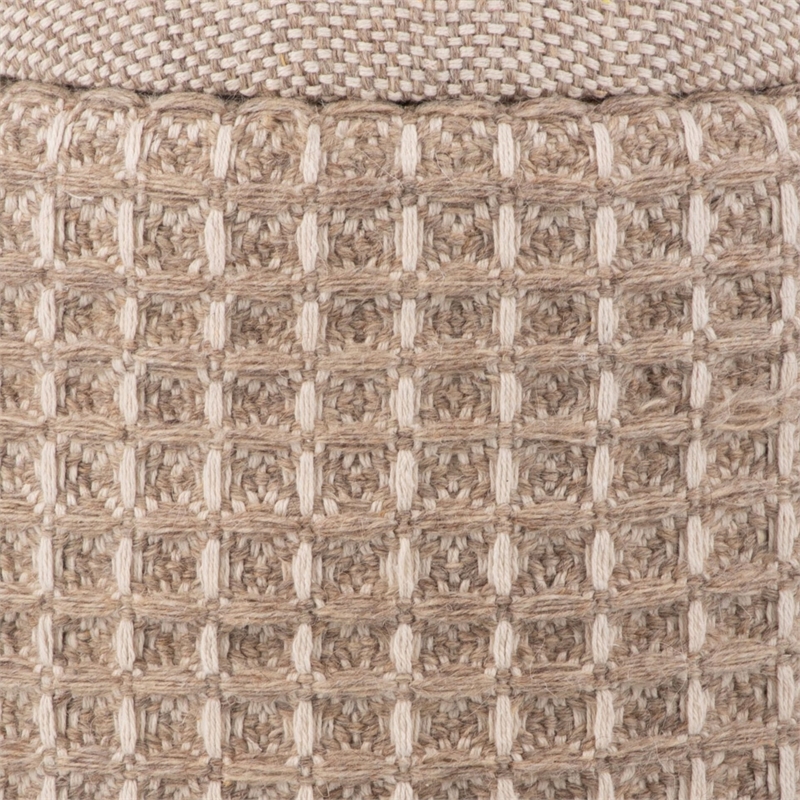 Carolina Handwoven Plutus Tuape Waffle Storage Ottoman