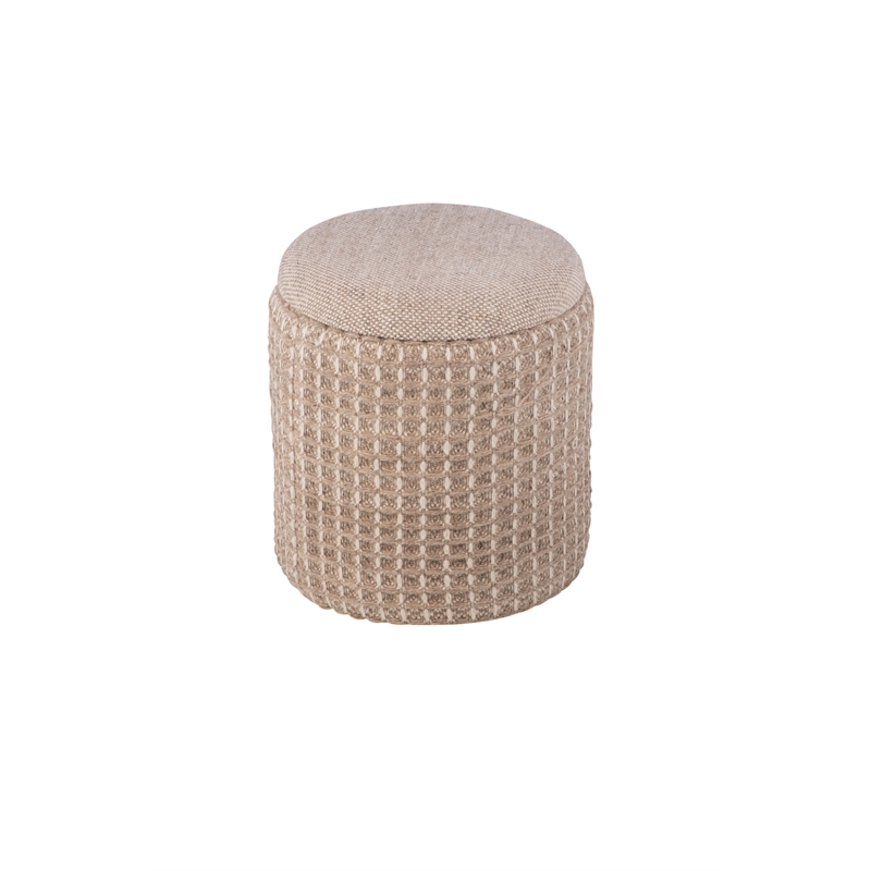 Carolina Handwoven Plutus Tuape Waffle Storage Ottoman