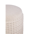 Carolina Handwoven Chronos Waffle Cream Storage Ottoman