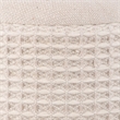 Carolina Handwoven Chronos Waffle Cream Storage Ottoman