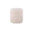 Carolina Handwoven Chronos Waffle Cream Storage Ottoman