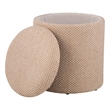 Carolina Handwoven Apollo Jute Check Storage Ottoman
