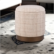 Carolina Handwoven Boreas Hammered Metal Storage Ottoman