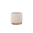Carolina Handwoven Hestia Round Wood Base Storage Ottoman