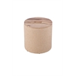 Carolina Handwoven Zeus Jute Check Wood Top Storage Ottoman
