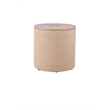 Carolina Handwoven Zeus Jute Check Wood Top Storage Ottoman