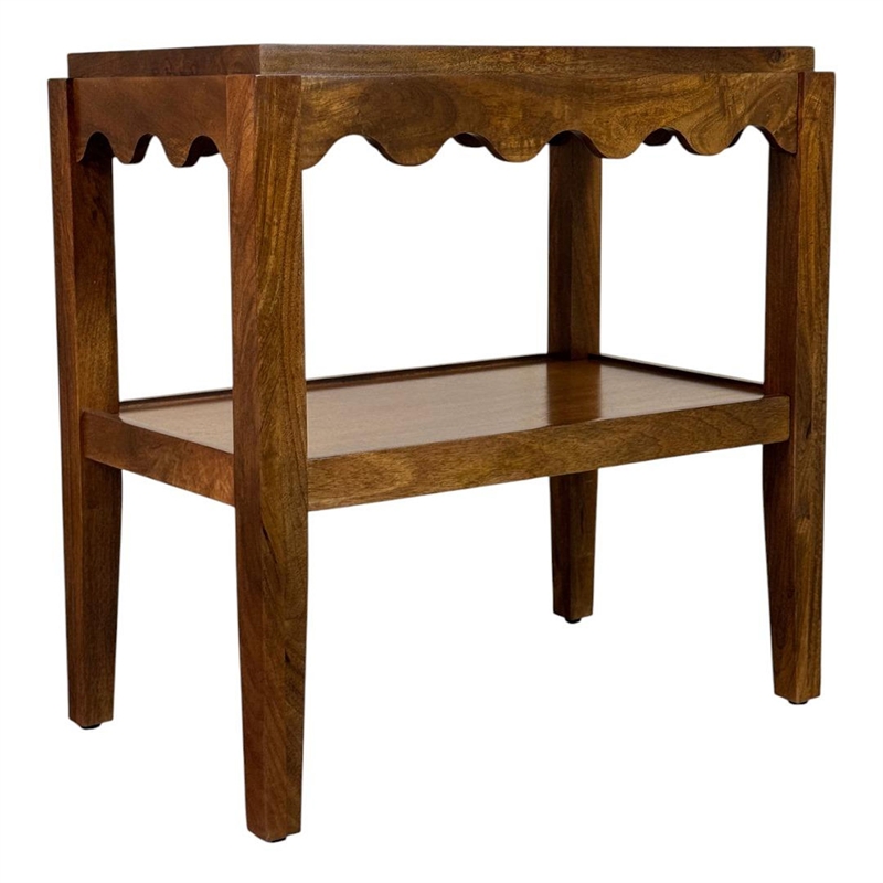 Carolina Chair & Table Rectangular Mango Wood Side Table in Chestnut