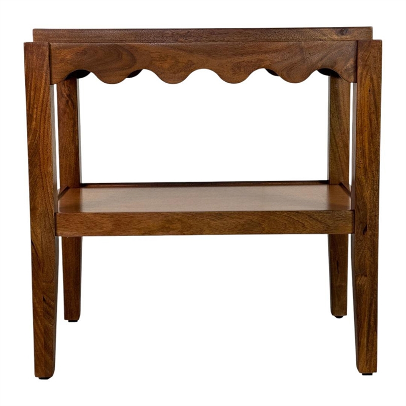 Carolina Chair & Table Rectangular Mango Wood Side Table in Chestnut