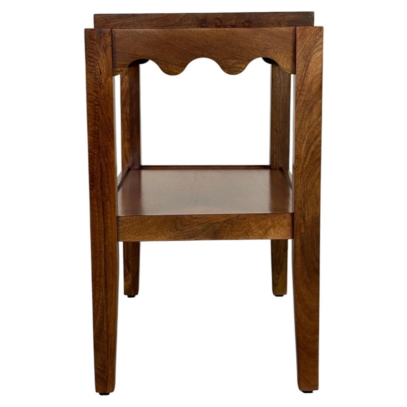 Carolina Chair & Table Rectangular Mango Wood Side Table in Chestnut