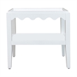 Carolina Chair & Table Rectangular Mango Wood Side Table in White